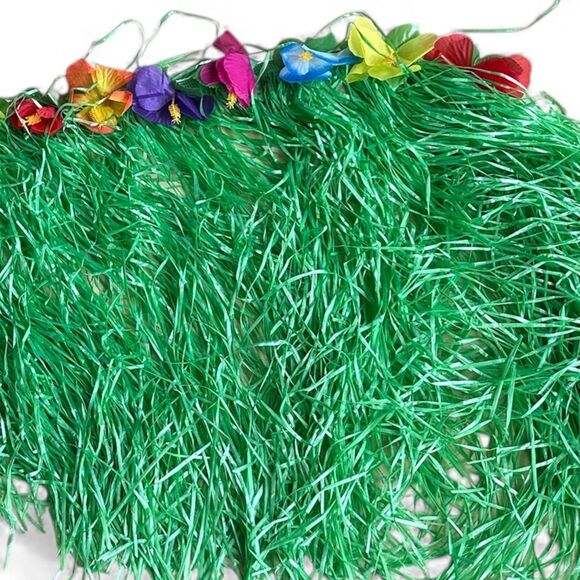 Tropical Hawaiian Luau Party Table Skirt with Hibiscus Flowers and Flip Flops! - Picture 4 of 7